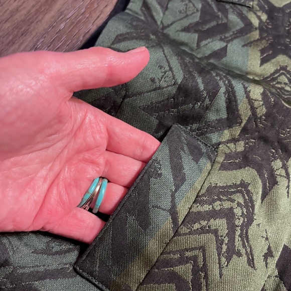 NWT Designer Risto Green/Teal Jacquard Skort Shorts w/ Pockets - Picture 12 of 16